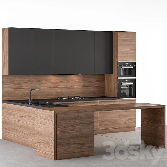 Kitchen Modern - Wooden and Black 59
